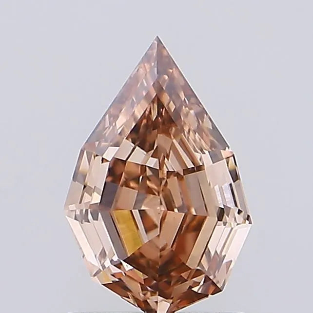 1.02ct Pear Lab Grown Diamond (Colour Fancy Light Brown, Clarity VVS2, IGI Certified)