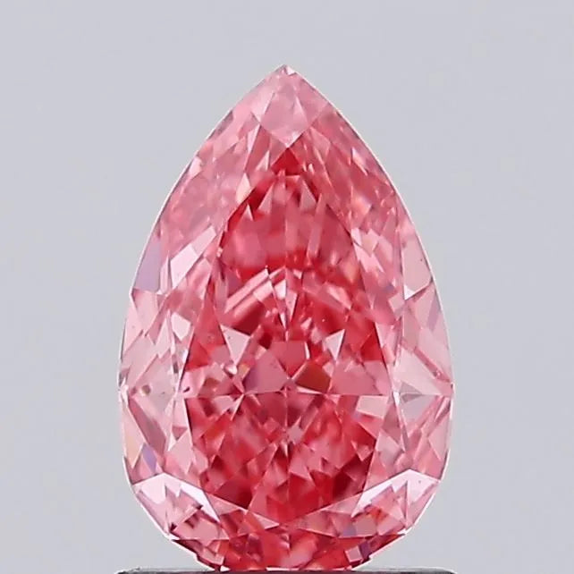 1.03ct Pear Lab Grown Diamond (Colour Fancy Vivid Pink, Clarity VS2, IGI Certified)