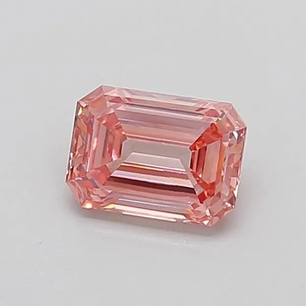 1.04ct Emerald Lab Grown Diamond (Colour Fancy Intense Brownish Pink, Clarity VVS2, IGI Certified)
