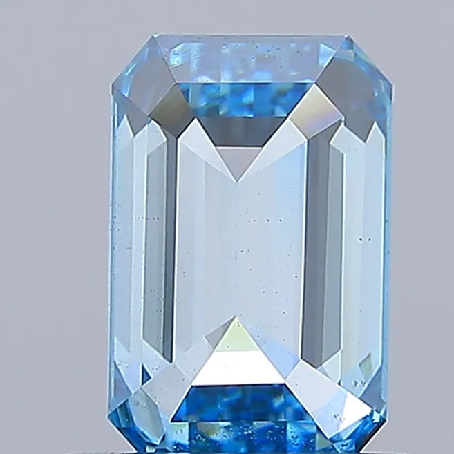 1.04ct Emerald Lab Grown Diamond (Colour Fancy Vivid Blue, Clarity VS1, IGI Certified)