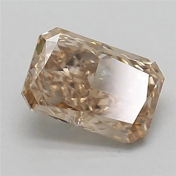 1.04ct Radiant Lab Grown Diamond (Colour Fancy Light Brown, Clarity VS1, IGI Certified)