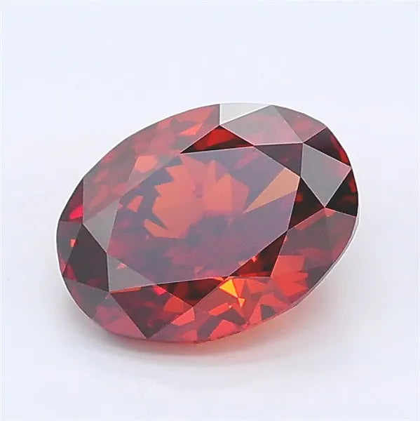 1.05ct Oval Lab Grown Diamond (Colour Fancy Deep Orange, Clarity VVS2, IGI Certified)
