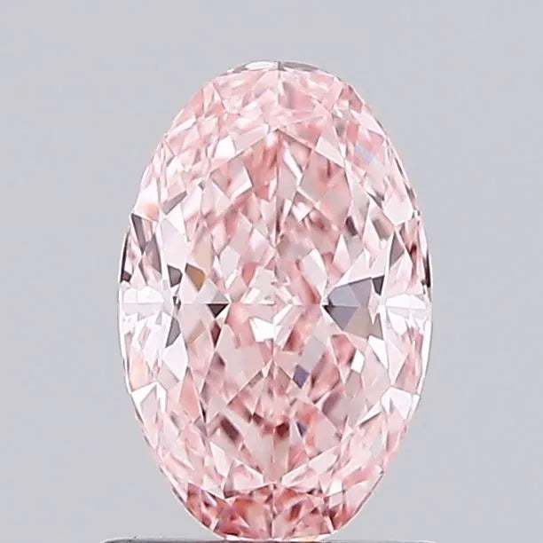 1.05ct Oval Lab Grown Diamond (Colour Fancy Vivid Pink, Clarity VVS2, IGI Certified)