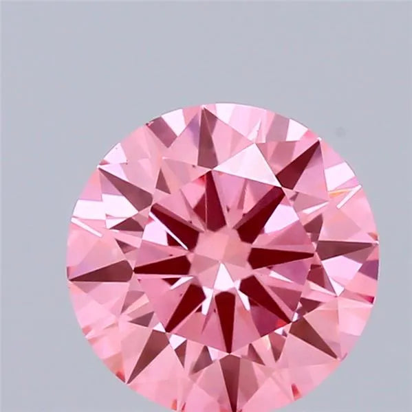 1.05ct Round Lab Grown Diamond (Colour Fancy Vivid Pink, Clarity VVS2, Cut ID, IGI Certified)