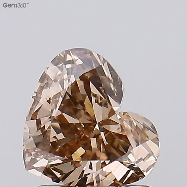 1.06ct Heart Lab Grown Diamond (Colour Fancy Brown, Clarity VS1, Uncertified)