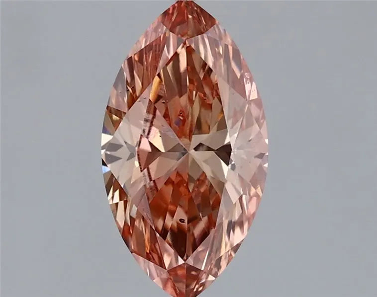 1.08ct Marquise Lab Grown Diamond (Colour Fancy Intense Brown Pink, Clarity VS2, Cut GD, IGI Certified)
