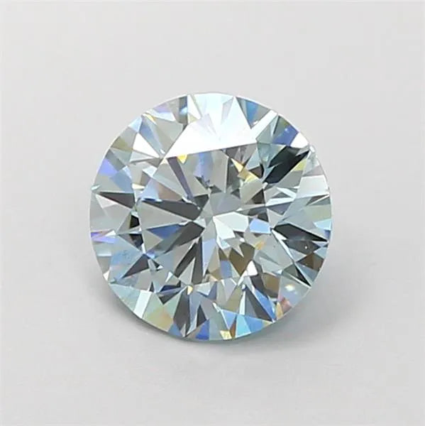 1.09ct Round Lab Grown Diamond (Colour Fancy Blue, Clarity VVS2, Cut ID, IGI Certified)