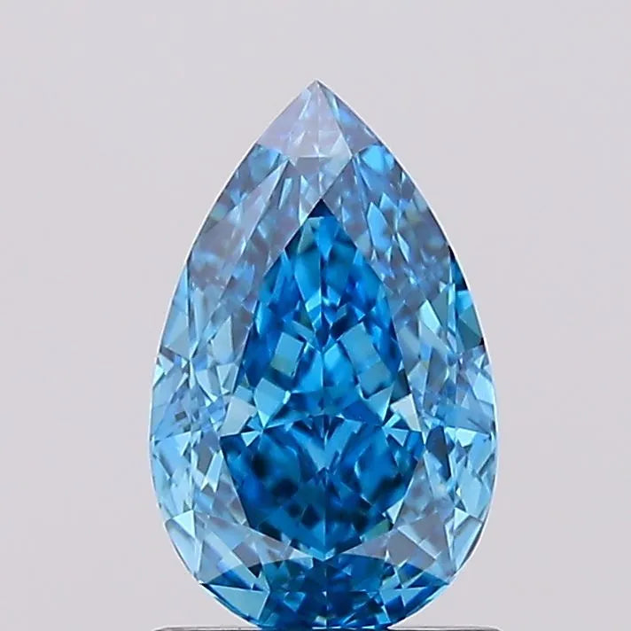 1.10ct Pear Lab Grown Diamond (Colour Fancy Vivid Blue, Clarity VVS2, IGI Certified)