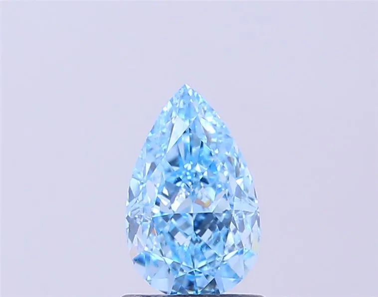 1.15ct Pear Lab Grown Diamond (Colour Fancy Vivid Blue, Clarity VVS2, IGI Certified)