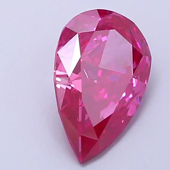 1.16ct Pear Lab Grown Diamond (Colour Fancy Deep Pink, Clarity VVS2, IGI Certified)