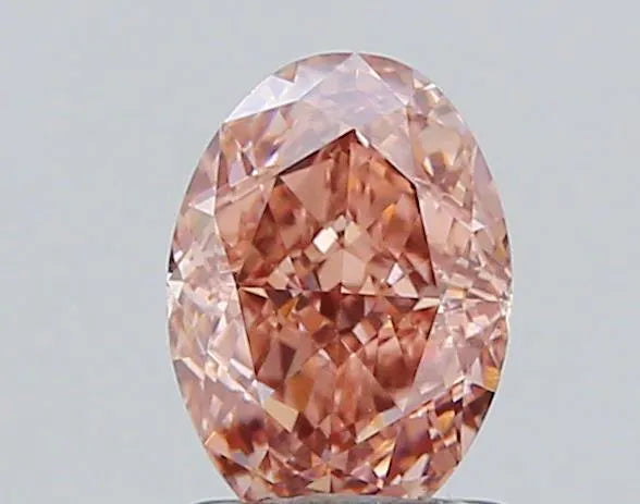 1.18ct Oval Lab Grown Diamond (Colour Fancy Pinkish Brown, Clarity VS2, IGI Certified)