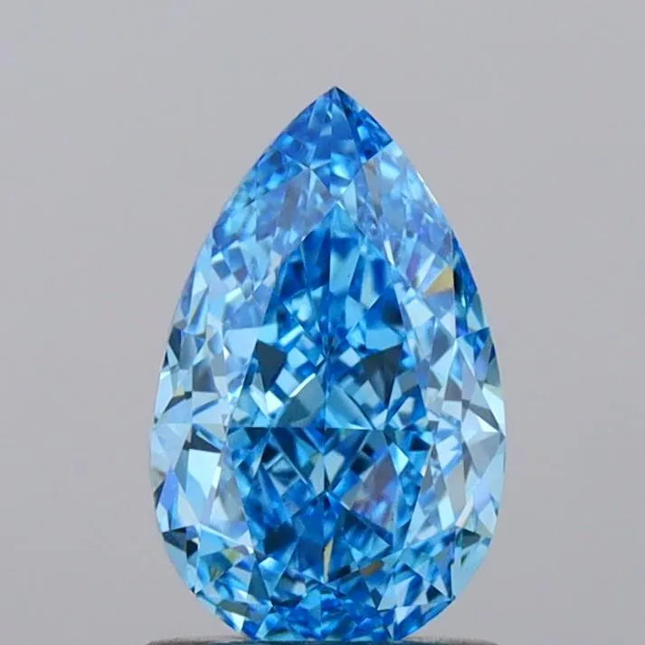 1.20ct Pear Lab Grown Diamond (Colour Fancy Vivid Blue, Clarity VS1, IGI Certified)