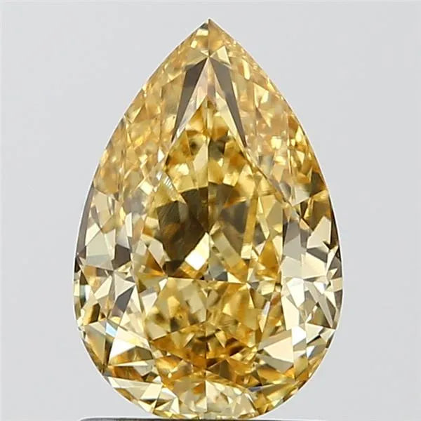 1.21ct Pear Lab Grown Diamond (Colour Fancy Vivid Yellow, Clarity VVS2, IGI Certified)