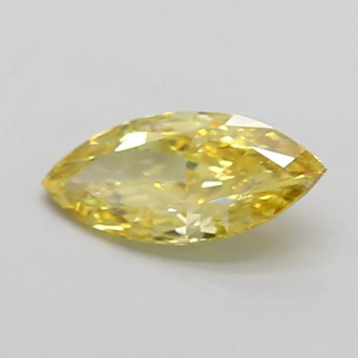 1.26ct Marquise Lab Grown Diamond (Colour Fancy Vivid Yellow, Clarity VVS2, Cut GD, IGI Certified)