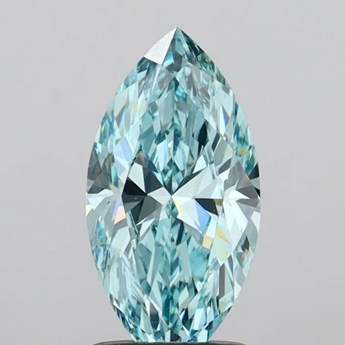 1.30ct Marquise Lab Grown Diamond (Colour Fancy Intense Blueish Green, Clarity VVS2, IGI Certified)