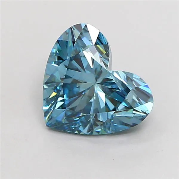 1.32ct Heart Lab Grown Diamond (Colour Fancy Vivid Blue, Clarity VS2, IGI Certified)