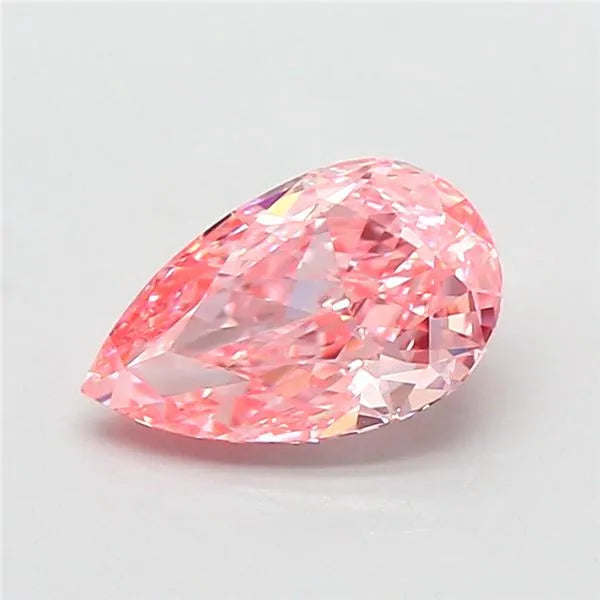 1.33ct Pear Lab Grown Diamond (Colour Fancy Vivid Pink, Clarity VVS2, IGI Certified)