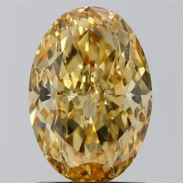 1.34ct Oval Lab Grown Diamond (Colour Fancy Vivid Yellow, Clarity VS1, IGI Certified)