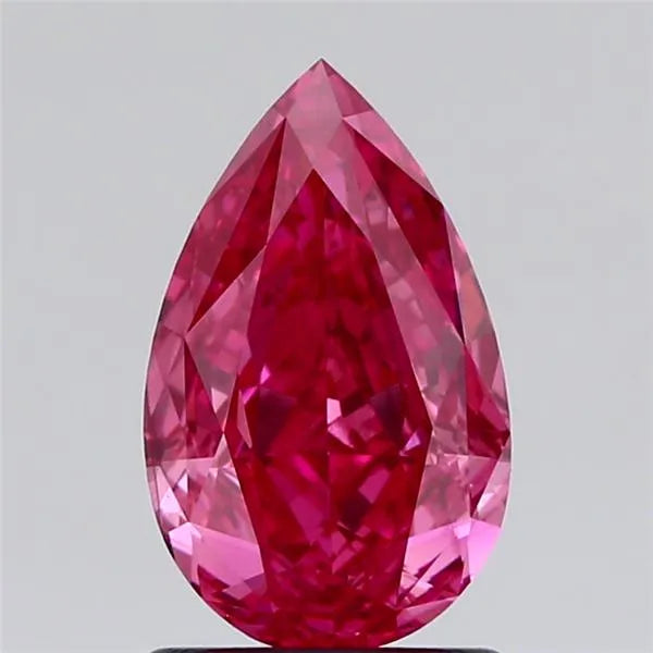 1.36ct Pear Lab Grown Diamond (Colour Fancy Vivid Pink, Clarity VS2, IGI Certified)