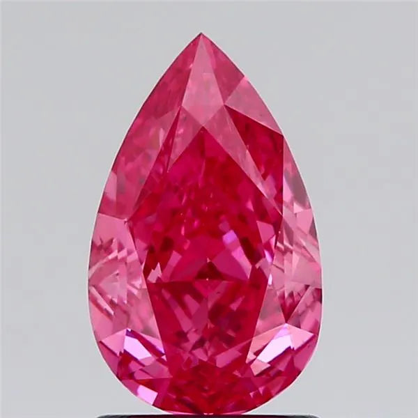 1.41ct Pear Lab Grown Diamond (Colour Fancy Vivid Pink, Clarity VS1, IGI Certified)