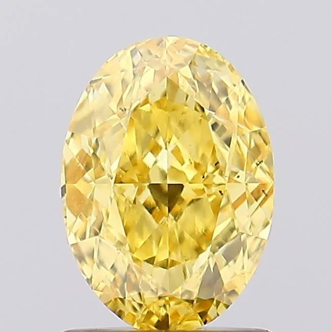 1.43ct Oval Lab Grown Diamond (Colour Fancy Vivid Yellow, Clarity VS2, IGI Certified)