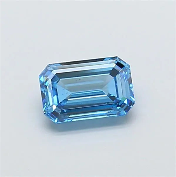 1.45ct Emerald Lab Grown Diamond (Colour Fancy Vivid Blue, Clarity VS2, IGI Certified)