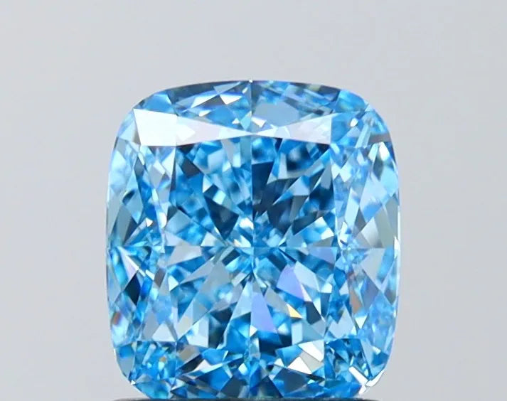 1.50ct Cushion modified Lab Grown Diamond (Colour Fancy Vivid Blue, Clarity VVS1, IGI Certified)