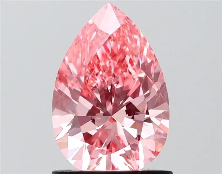 1.50ct Pear Lab Grown Diamond (Colour Fancy Vivid Pink, Clarity VVS2, IGI Certified)