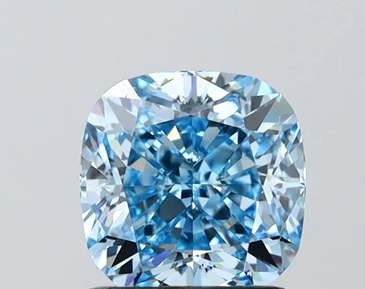 1.51ct Cushion modified Lab Grown Diamond (Colour Fancy Intense Blue, Clarity VVS2, IGI Certified)