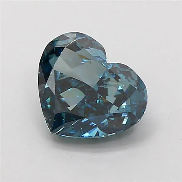 1.51ct Heart Lab Grown Diamond (Colour Fancy Deep Blueish Green, Clarity VS1, IGI Certified)