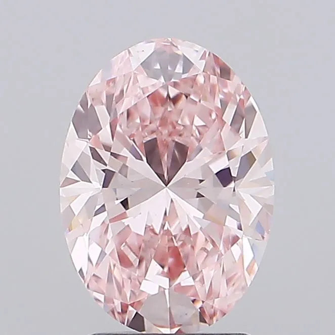 1.51ct Oval Lab Grown Diamond (Colour Fancy Intense Pink, Clarity VS1, IGI Certified)