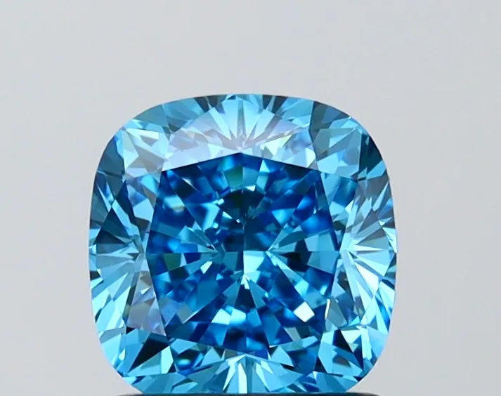 1.52ct Cushion modified Lab Grown Diamond (Colour Fancy Intense Blue, Clarity VVS2, IGI Certified)
