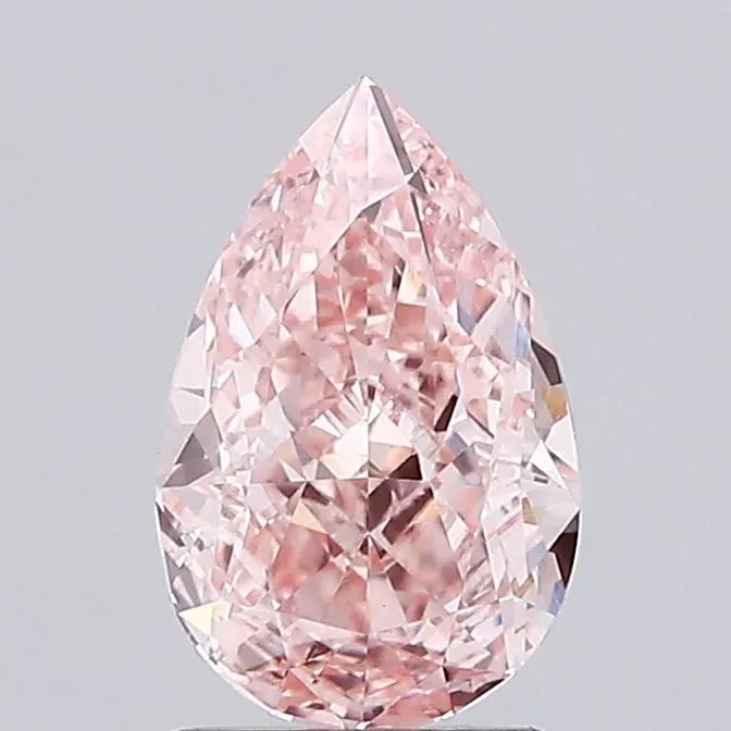 1.53ct Pear Lab Grown Diamond (Colour Fancy Vivid Pink, Clarity VVS2, IGI Certified)