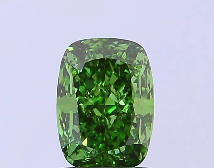 1.55ct Cushion modified Lab Grown Diamond (Colour Fancy Vivid Green, Clarity VVS2, IGI Certified)