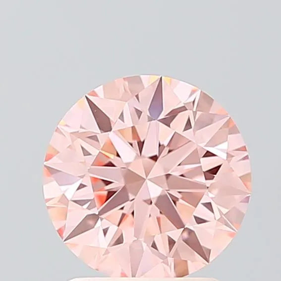 1.55ct Round Lab Grown Diamond (Colour Fancy Vivid Pink, Clarity VVS2, Cut ID, IGI Certified)