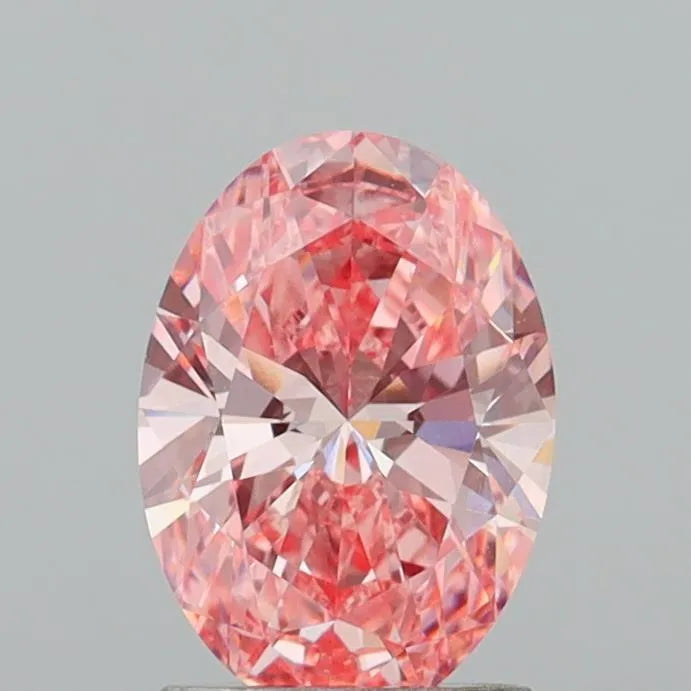 1.58ct Oval Lab Grown Diamond (Colour Fancy Vivid Pink, Clarity VVS2, IGI Certified)