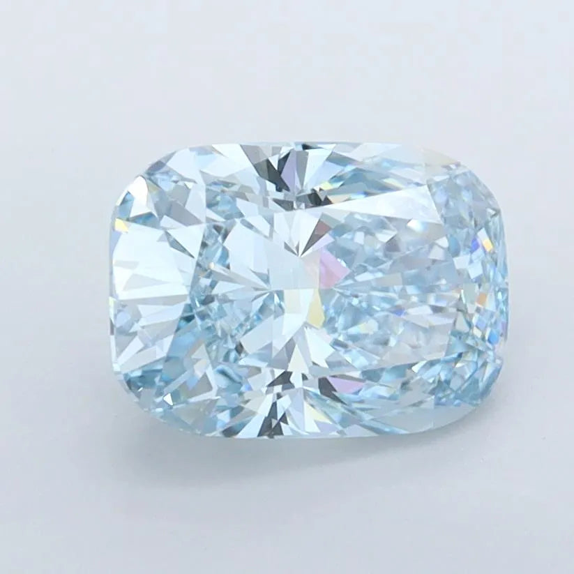 1.59ct Cushion modified Lab Grown Diamond (Colour Fancy Vivid Blue, Clarity VVS1, IGI Certified)