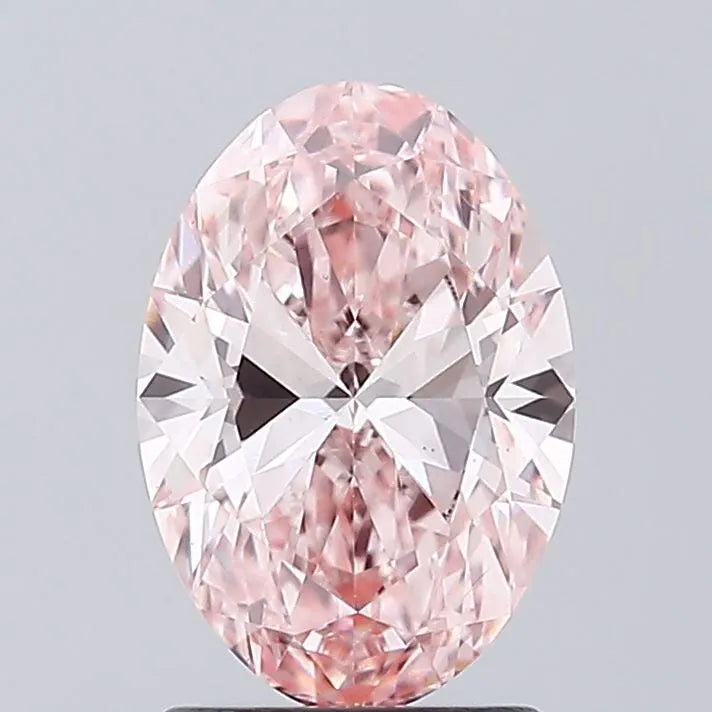 1.59ct Oval Lab Grown Diamond (Colour Fancy Vivid Pink, Clarity VS2, IGI Certified)