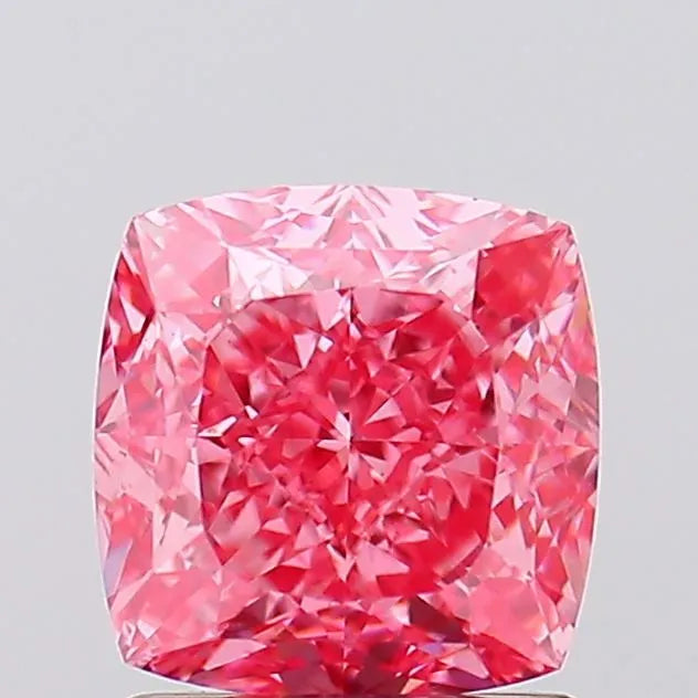 1.69ct Cushion modified Lab Grown Diamond (Colour Fancy Vivid Pink, Clarity VS1, IGI Certified)
