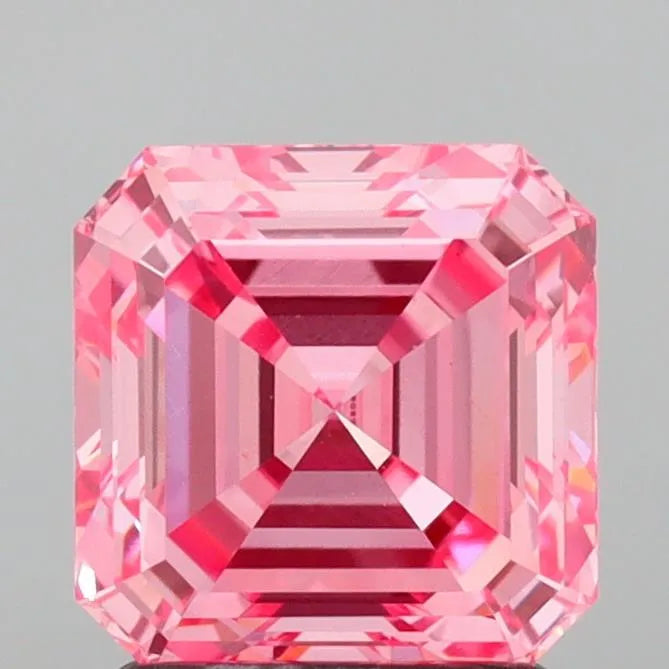 1.79ct Asscher Lab Grown Diamond (Colour Fancy Vivid Pink, Clarity VVS2, IGI Certified)