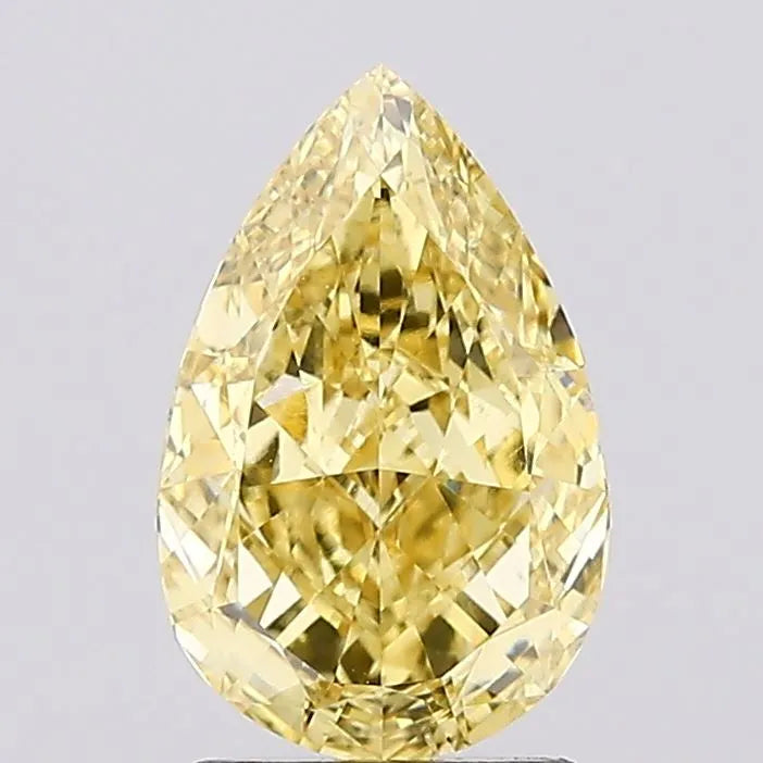 1.82ct Pear Lab Grown Diamond (Colour Fancy Vivid Yellow, Clarity VS2, IGI Certified)