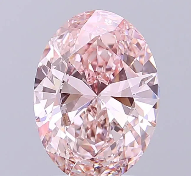 1.92ct Oval Lab Grown Diamond (Colour Fancy Intense Pink, Clarity VVS1, IGI Certified)