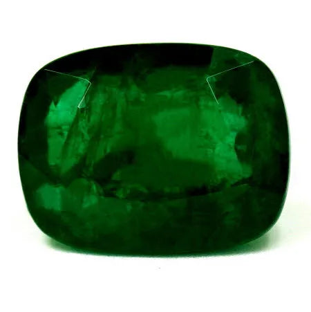 10.49ct Cushion Natural Emerald (Colour Green, Clarity Slightly Included, Cut Faceted)