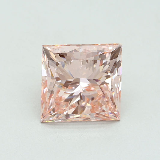 Lab-Grown Princess Diamond - 4.02 Carats, Fancy Intense Pink Color, VS1 Clarity - Certified by IGI - Report Number: LG555288254