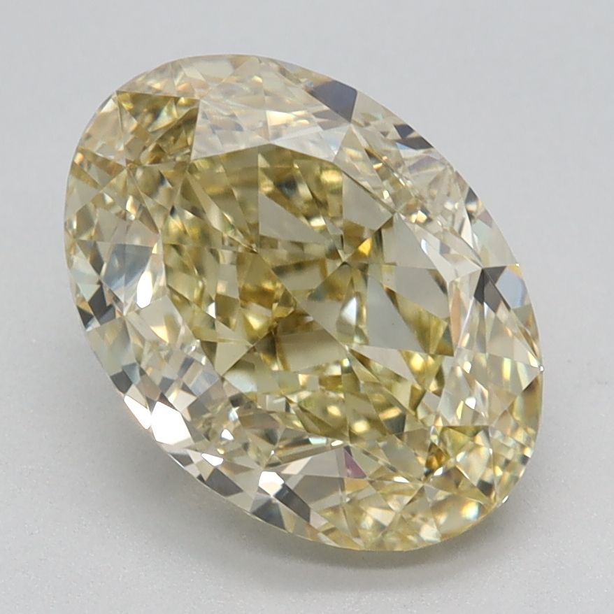 Lab-Grown Oval Diamond - 2.52 Carats, Fancy Intense Yellow Color, VVS2 Clarity - Certified by IGI - Report Number: LG615342671