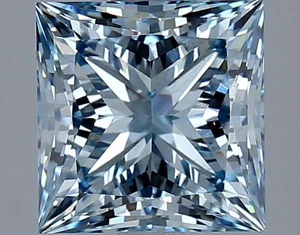 2.69ct Princess Lab Grown Diamond (Colour Fancy Intense Blue, Clarity VS1, IGI Certified)