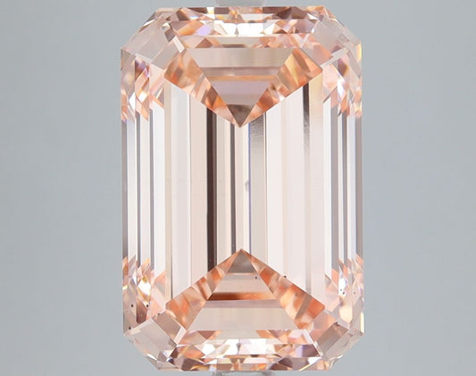 Lab-Grown Emerald Diamond - 6.09 Carats, Fancy Intense Pink Color, VS2 Clarity - Certified by IGI - Report Number: LG683572492