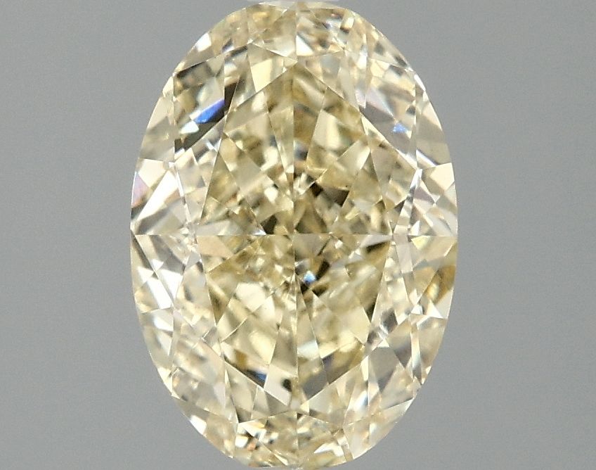 Lab-Grown Oval Diamond - 2.03 Carats, Fancy Vivid Yellow Color, VVS2 Clarity - Certified by IGI - Report Number: LG689542599