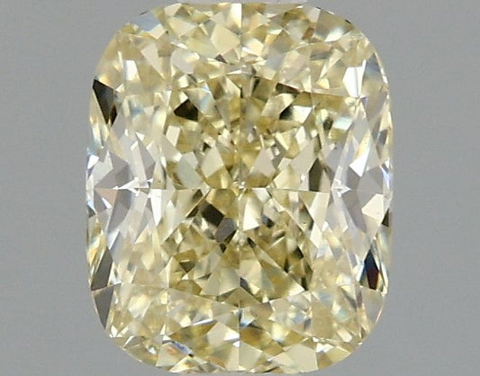 Lab-Grown Cushion Diamond - 1.02 Carats, Fancy Yellow Color, VS1 Clarity - Certified by IGI - Report Number: LG675526592