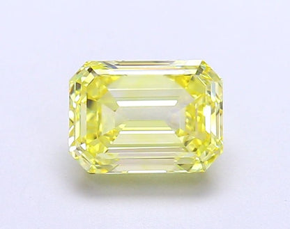 Lab-Grown Emerald Diamond - 1.53 Carats, Fancy Intense Yellow Color, VVS2 Clarity - Certified by IGI - Report Number: LG677560926